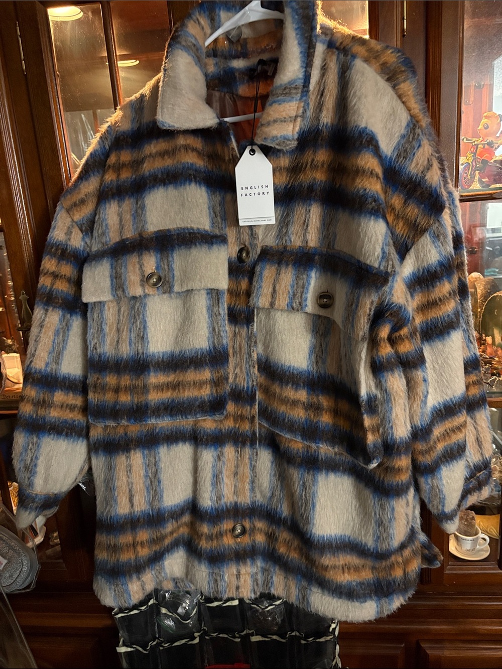 NWT English Factory Plaid Shacket – Size XL